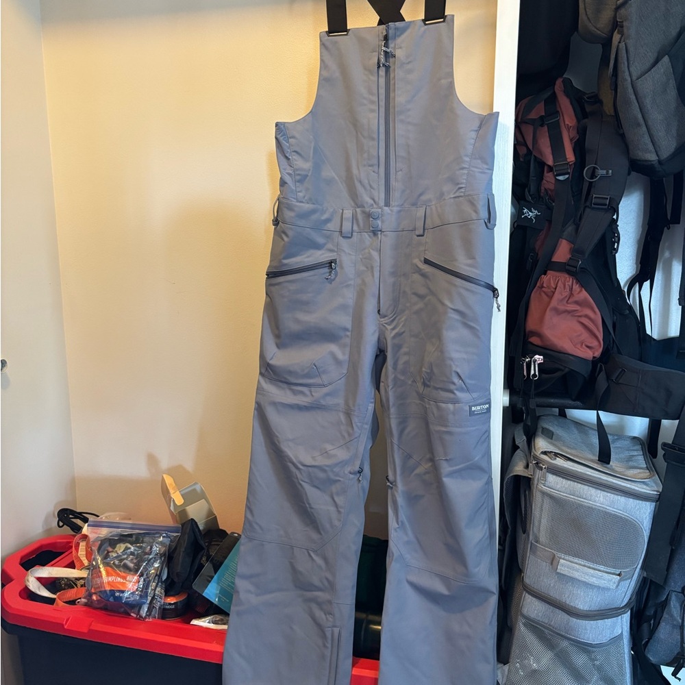 Burton men’s Gray Snow Bib Jumpsuit